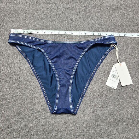 Good American Bikini Bottom Womens Size 3 Blue Indigo Print Swim GSW0460 USA New - Picture 3 of 5